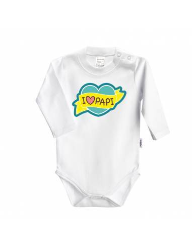 Body bebé personalizado frase "Te quiero papá" banda - Bodys bebé personalizados