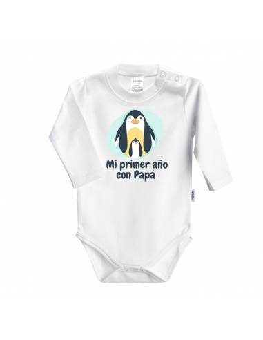 Body bebé personalizado frase "Mi primer año con papá" - Bodys bebé personalizados