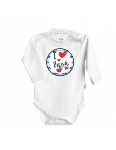 Body bebé personalizado frase Día del padre corazones - Bodys bebé personalizados