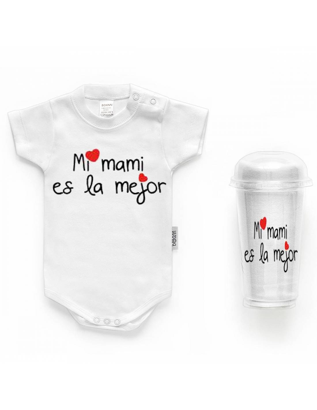 espejo Saca la aseguranza Fuera de plazo Body bebé personalizado frase "Mi mami es la mejor" Personalizados Maxibebé