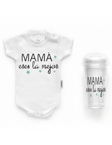 Body bebé personalizado FRASE "MAMÁ eres la mejor" - Bodys bebé personalizados