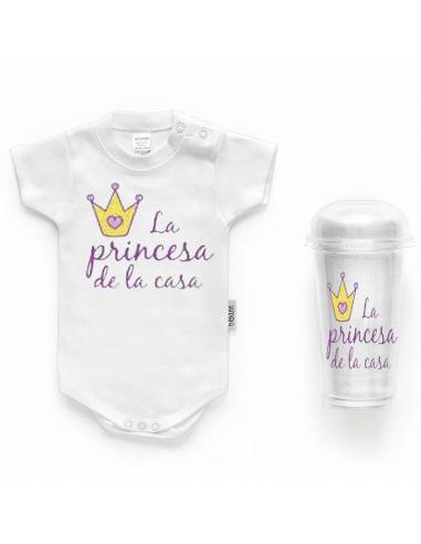 Body bebé personalizado FRASE "La princesa de la casa" - Bodys bebé personalizados