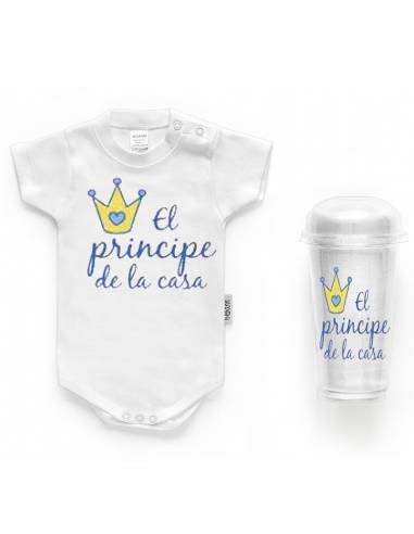 Body bebé personalizado FRASE "El príncipe de la casa" - Bodys bebé personalizados