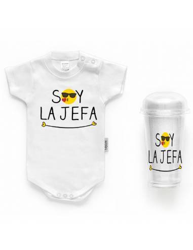 Body bebé personalizado FRASE "Soy la jefa" - Bodys bebé personalizados