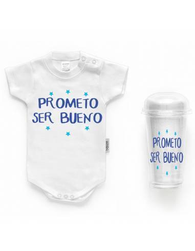 Body bebé personalizado FRASE "Prometo ser bueno" - Bodys bebé personalizados