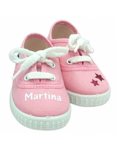Zapatillas bebé ROSAS personalizadas con el nombre - Inicio