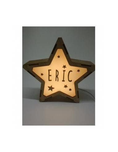 Lámpara NOCHE decorativa estrella personalizada con nombre - Lámparas infantiles personalizadas