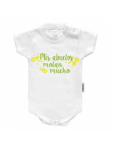 Body bebé personalizado FRASE "Mis abuelos molan mucho" - Bodys bebé personalizados