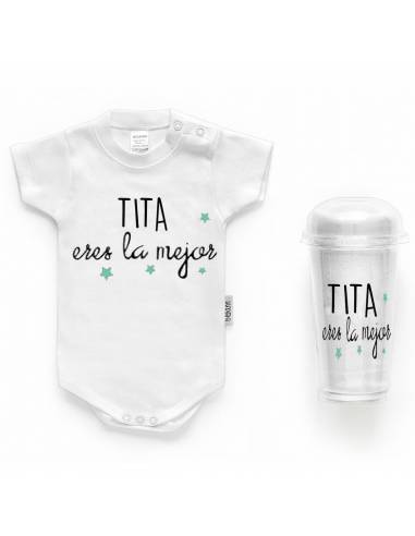 Body bebé personalizado FRASE "TITa eres la mejorr" - Bodys bebé personalizados