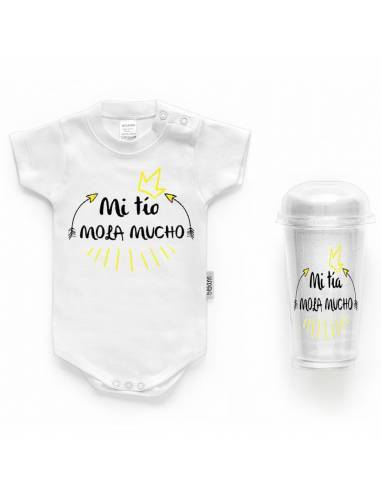 Body bebé personalizado FRASE "Mi tío mola mucho" - Bodys bebé personalizados