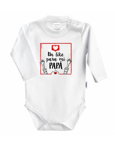 Body bebé personalizado FRASE " Un like para mi papá" - Bodys bebé personalizados