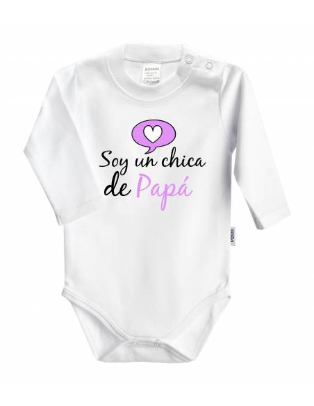 Servicio Diagnosticar Marco de referencia Body bebé personalizado frase "Soy una chica de papá" Maxibebé
