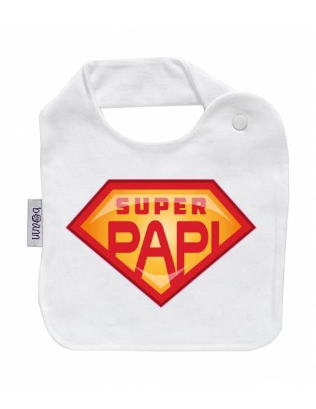 REGALO PAPÁ: Body + babero+chupete Super papi - Regalos bebés día del Padre