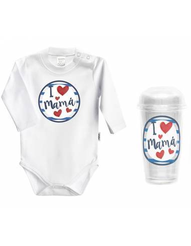 Body bebé personalizado FRASE "I love mamá" - Bodys bebé personalizados