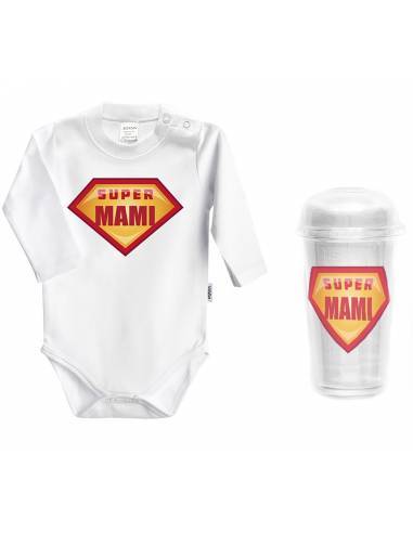 Body bebé personalizado FRASE "Super mami" - Bodys bebé personalizados