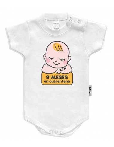 Body bebé personalizado " 9 meses en cuarentena" - Bodys bebé personalizados